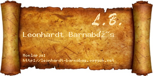 Leonhardt Barnabás névjegykártya