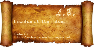Leonhardt Barnabás névjegykártya